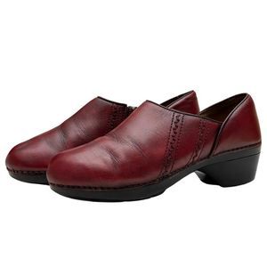 Leather Bordeaux Dansko Sienna Clogs - Artisan Stitch Craft Women's US 8.5-9